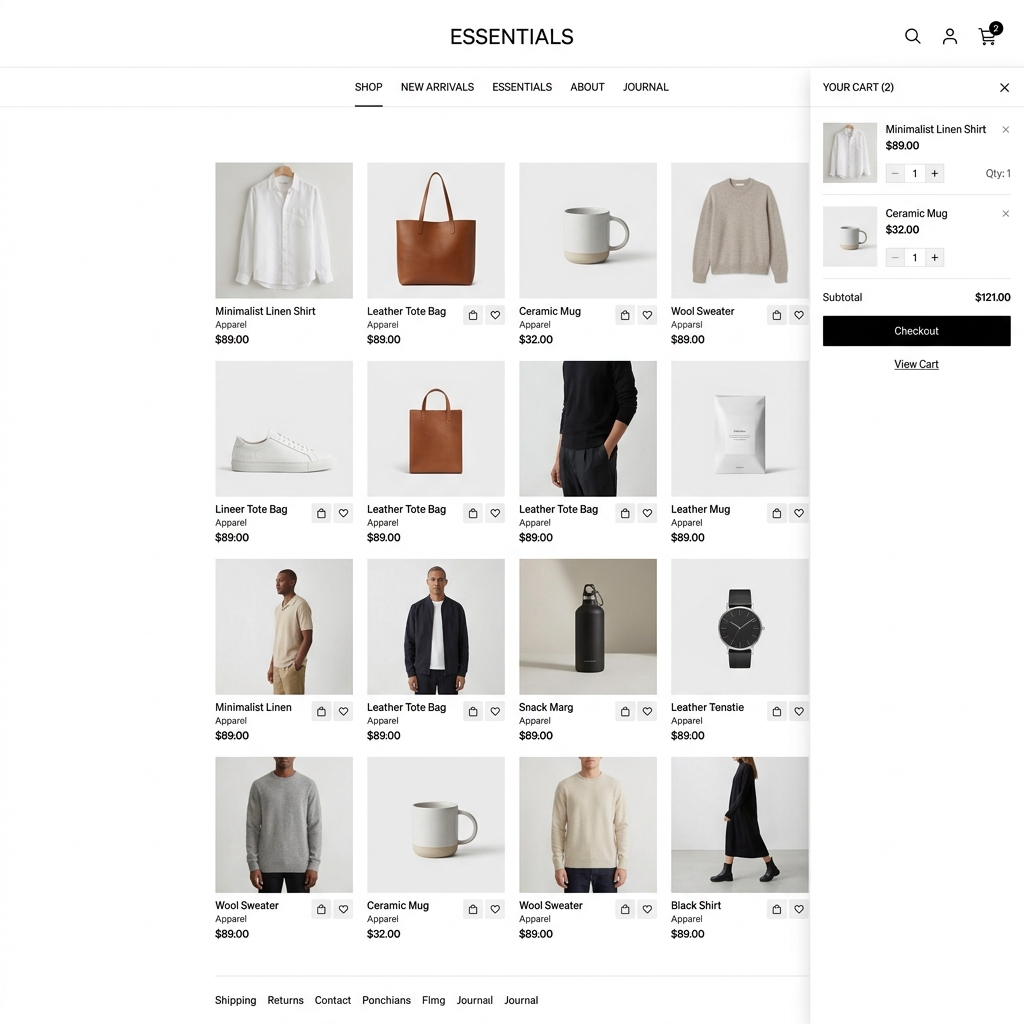 E-commerce Storefront Mockup