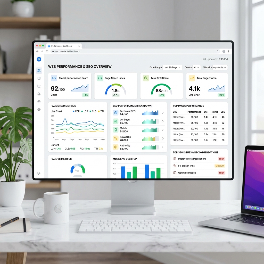 Performance Dashboard Mockup